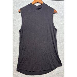 Athleta Womens Sleeveless Black Mock Neck Top S Tunic Athletic Workout